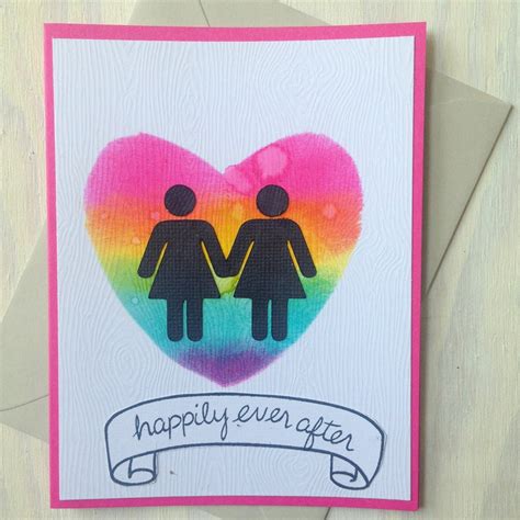 lgbt wedding card lesbian wedding same sex wedding card etsy
