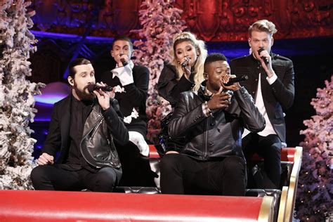 First Look Pentatonix Performs For Nbc Christmas Special Airs December 14