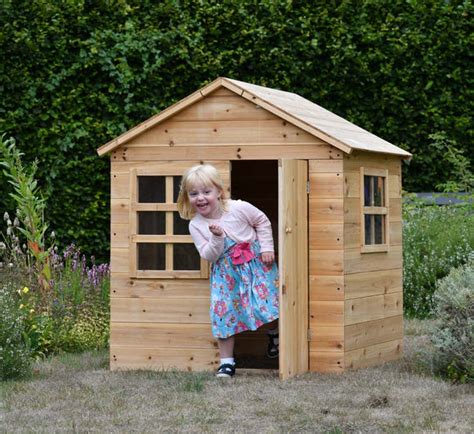 Kids Heavy Duty Montessori Natural Wooden Playhouse Wendy House