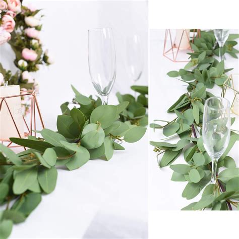 Coolmade 55ft Seeded Eucalyptus Garland Artificial Vines Faux