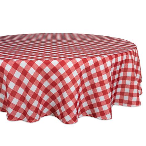 Dii Red Check Outdoor Tablecloth Round Polyester Walmart