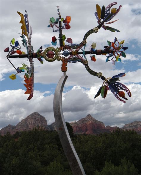Kinetic Wind Sculpture In Sedona Arizona Wind Art Wind Sculptures Kinetic Sculpture
