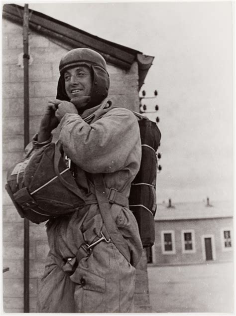 French Air Force Parachute Parachutist Ready For A Jump With Two