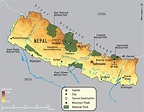 Map Of Nepal And Surrounding Areas - Middle East Political Map