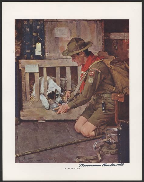 Lot Detail Norman Rockwell Signed A Good Scout Picture