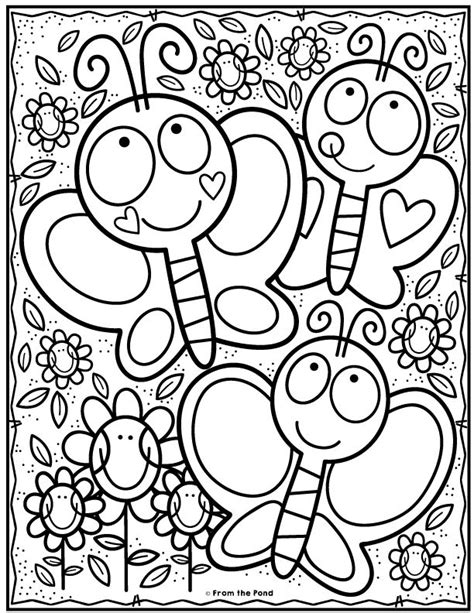 To download each spring coloring page, simply click on the preview and it will download as a printer friendly pdf. Coloring Club — From the Pond | Kindergarten coloring pages, Spring coloring pages, Coloring pages