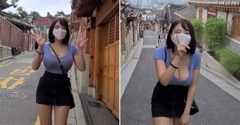 Exploring Bukchon Hanok Village With This Busty Tour Guide