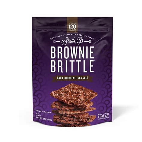 Sheila Gs Dark Chocolate Chip Sea Salt Brownie Brittle 5 Ounce 12 Per Case