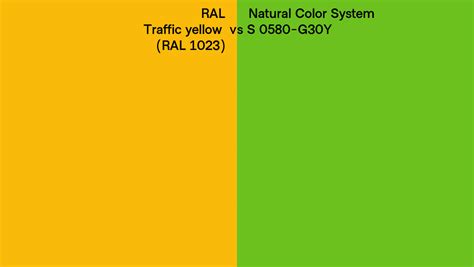 Ral Traffic Yellow Ral 1023 Vs Natural Color System S 0580 G30y Side