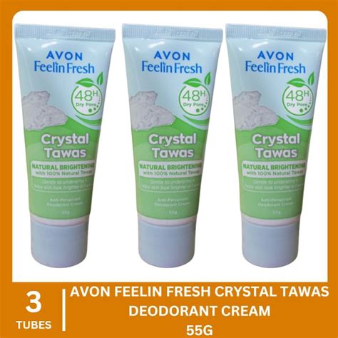 Avon Feelin Fresh Crystal Tawas Quelch 55g 3pcs Anti Perspirant