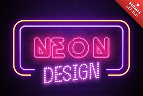 Neon Design Template Banner Free Design Template