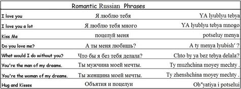 russian phrases love you a lot words russian language