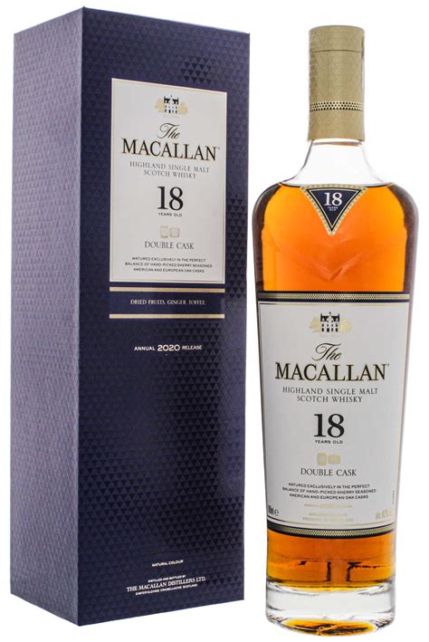 macallan single malt whisky double cask 18 jahre 0 7l jetzt kaufen im drinkology online shop