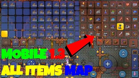 Terraria 13 Mobile All Items Map Download Ios Tutorial Youtube
