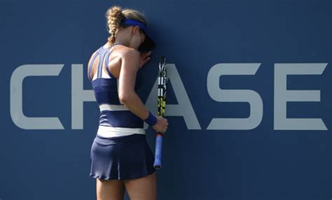 video bouchard swings and hits herself
