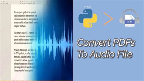 How To Convert Pdfs To Audiobooks 12 Lines Of Code Try It As A Beginner