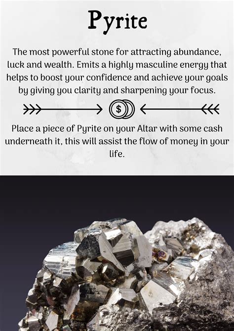 Crystal Printable Cents Pyrite Crystal Crystals Minerals Spiritual Crystals