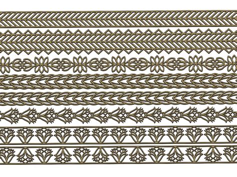 Henna Inspired Perforated Strips With Patterns 3d Model 3d Printable