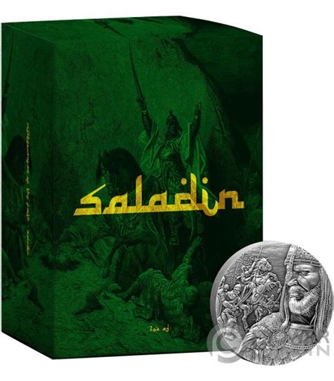 Saladin 2 Oz Silver Coin 10000 Francs Chad 2021