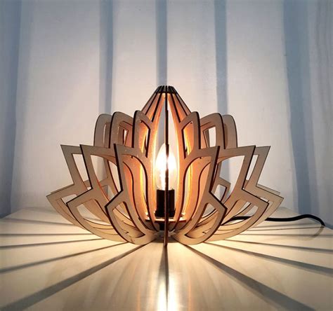Wood Lamps Suspended Like Lotus