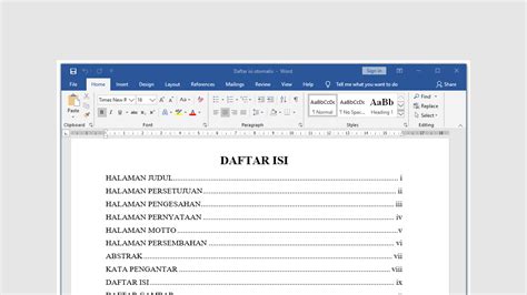 Membuat Daftar Isi Otomatis Pada Microsoft Word Zafar Sitinjak All In