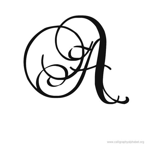 Letter A Calligraphy