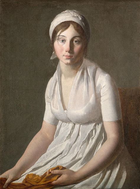 Portrait Of A Young Woman C 1800 Painting By Jacques Louis David