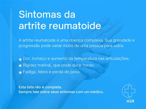 Artrite Reumatoide Sintomas Sinais E Tratamento Hospital Santa Rita