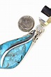 Turquoise pendant by Native Artist Adam Fierro Santa Clara sterling ...