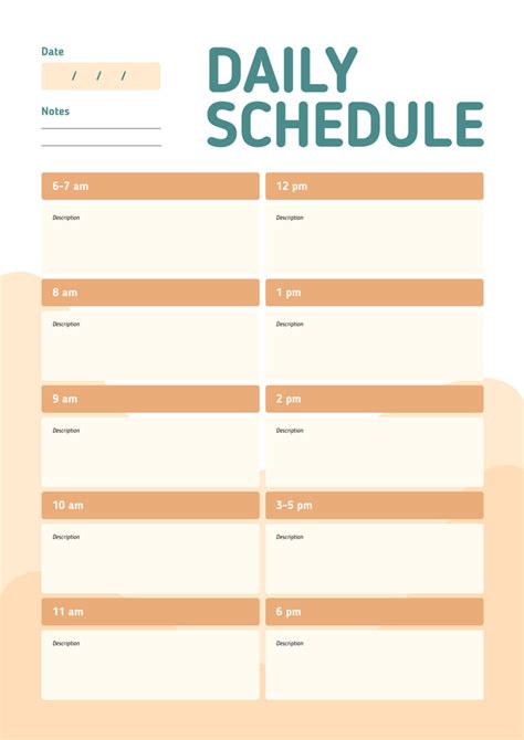 Daily Schedule And To Do List Online Schedule Planner Template