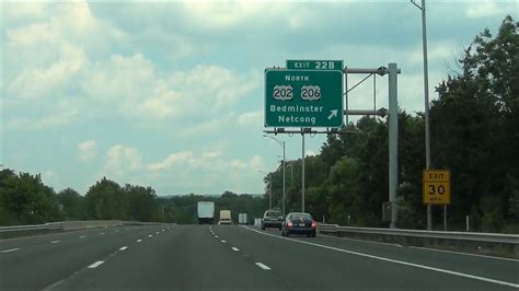 New Jersey Interstate 287 Northbound Cross Country Roads