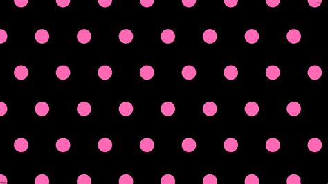 Hot Pink And Black Polka Dots Background