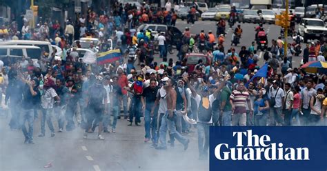 Venezuelan Protesters Clash With Security Forces Video World News The Guardian