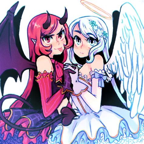 Magical Girls Demon And Angel Demon Drawings Cute Art Cartoon Art Styles