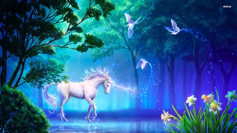 Unicorn Fantasy In The Forest Animal