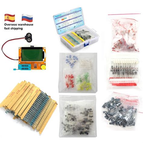 Electronic Component Kit Total 1390pcs Led Diode Triode Capacitance Pnp