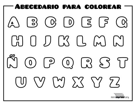 Abecedario Para Imprimir Y Colorear 1650×1275 Letras Para