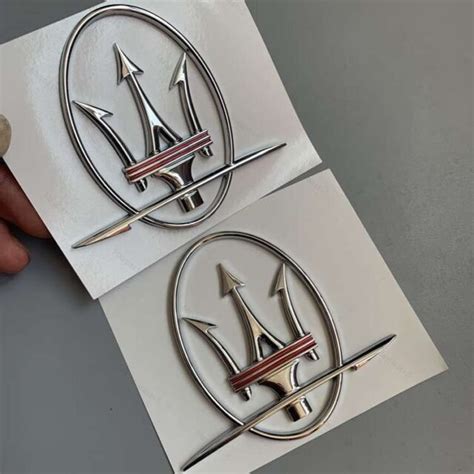 Car Body Emblems Side Fender Decals Rear Badge Sticker Styling Logo For Maserati Ebay