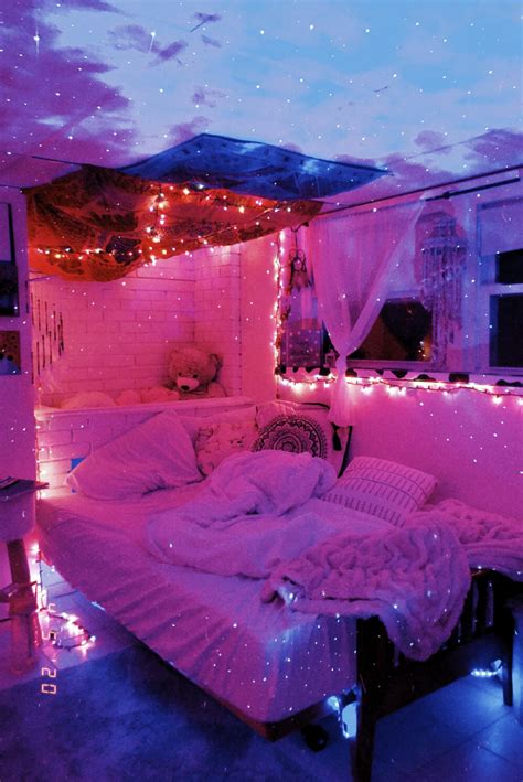 Pin By Madtison On Dream Room In 2020 Dreamy Room Neon Room Bedroom Makeover