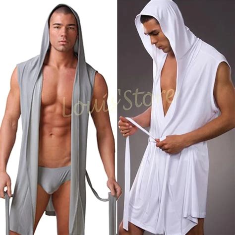 Men Robe Clothing Lounge Robes Male Men Bathrobe Satin Viscose Men S