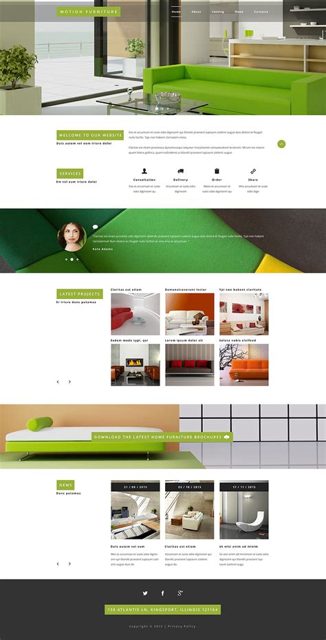 Find the perfect furniture ecommerce website template. Furniture Website Template