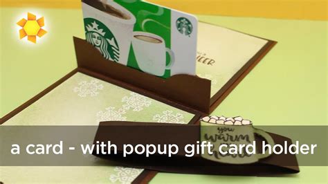 Make A Card With An Interior Pop Up For A T Card Holder Youtube