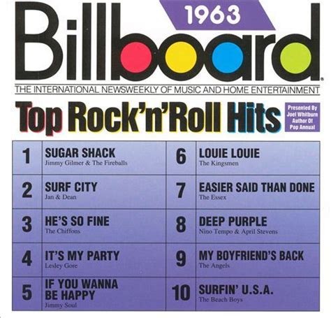 billboard top rock and roll hits 1963 various artists songs reviews credits allmusic