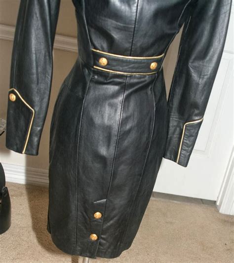 EBay Leather North Beach Leather Military Style Dress In Rare Black Sells For