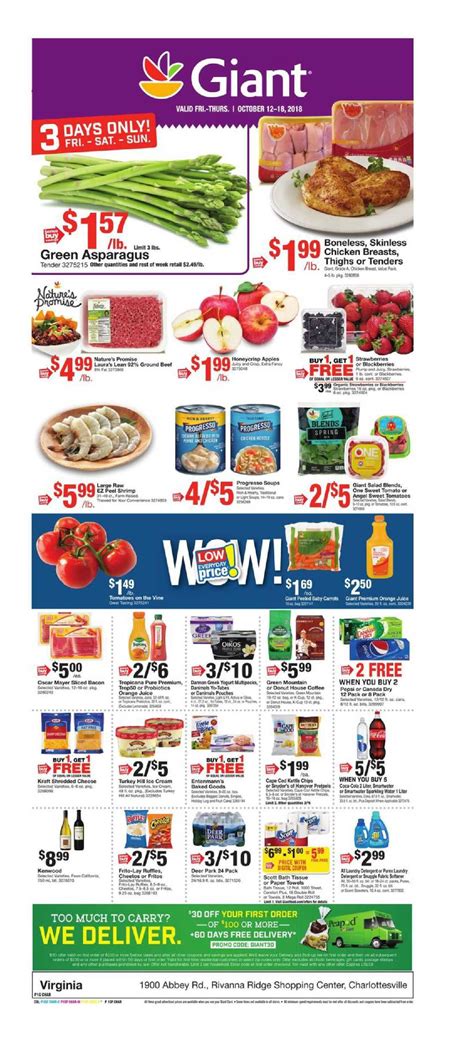 Giant food of carlisle, pa operates supermarkets primarily in pennsylvania, with stores in west virginia, virginia and maryland (martin's). Giant Food Weekly Circular Flyer December 21 - 27, 2018 ...