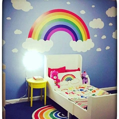 Contact me for more information and pricing on having a custom personalized mural painted in your children's room. Rainbow Wall decal for kids - Rainbow decal - Rainbow ...