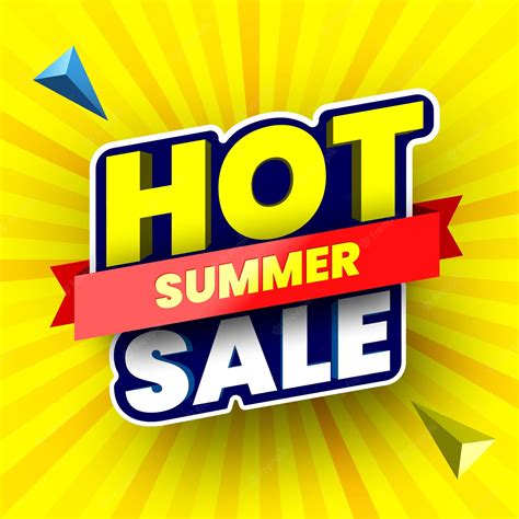premium vector hot summer sale banner