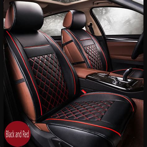 Leather car seat covers may be a bit expensive but considering the fact that leather can last a long time, this type of material may be a cost effective alternative to to make the leather more pliable and easier to install on your car seat, spread the leather on an area where it can be directly hit by sunlight. Luxury Breathable PU Leather Car Seat Covers Cushion Black ...