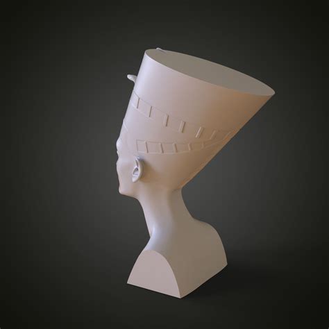 restored bust of egyptian queen nefertiti 3d model 3d printable cgtrader