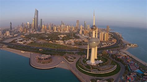 Kuwait City Aerial Footage تصوير جوي في مدينة الكويت Kuwait City